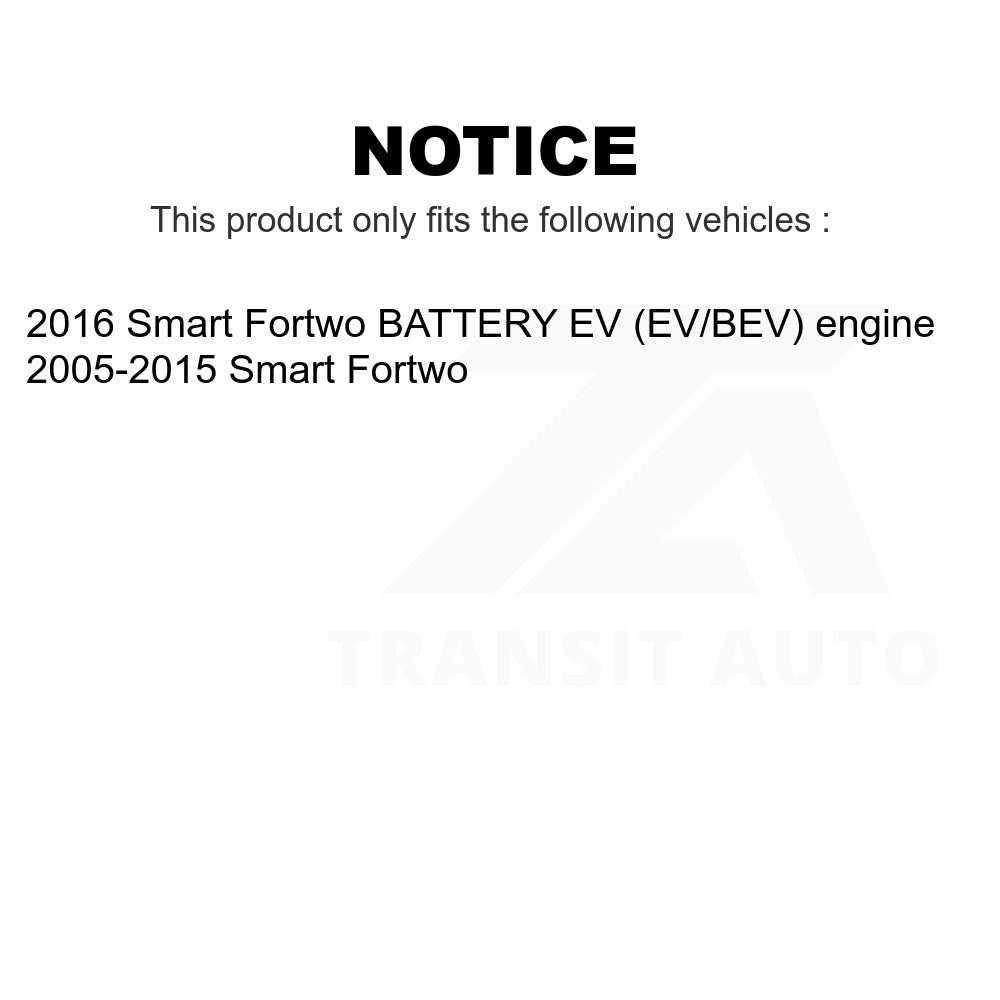 Front Disc Brake Rotors Pair For Smart Fortwo