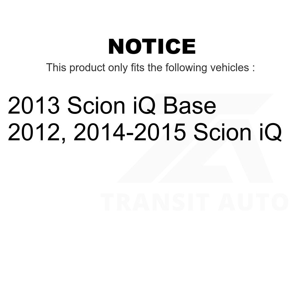 Front Disc Brake Rotors Pair For Scion iQ