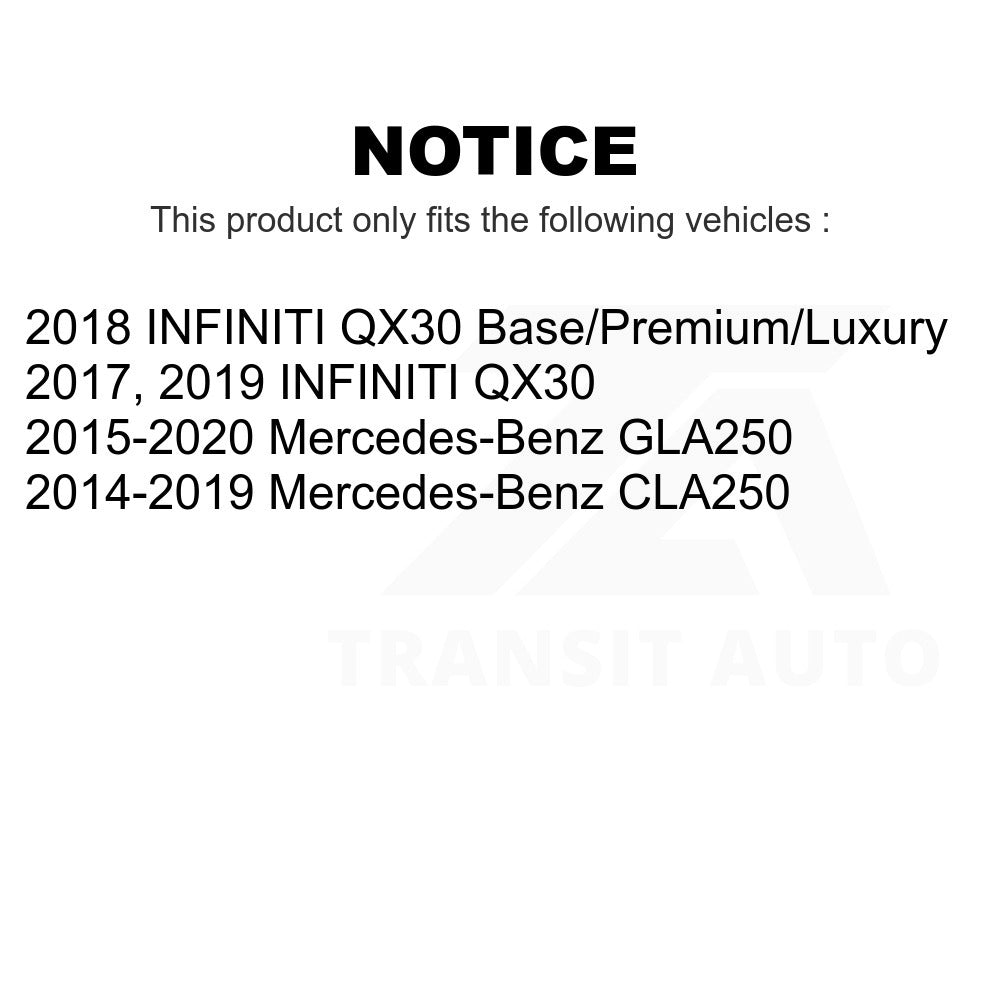 Front Brake Rotors Pair For Mercedes-Benz CLA250 GLA250 Infiniti QX30 INFINITI