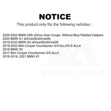 Charger l&#39;image dans la galerie, Front Brake Rotors Pair For BMW X1 Mini Cooper Countryman X2 228i xDrive Gran