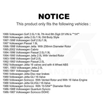Charger l&#39;image dans la galerie, Front Brake Rotors Pair For Volkswagen Jetta Cabrio Golf Passat Scirocco Quantum
