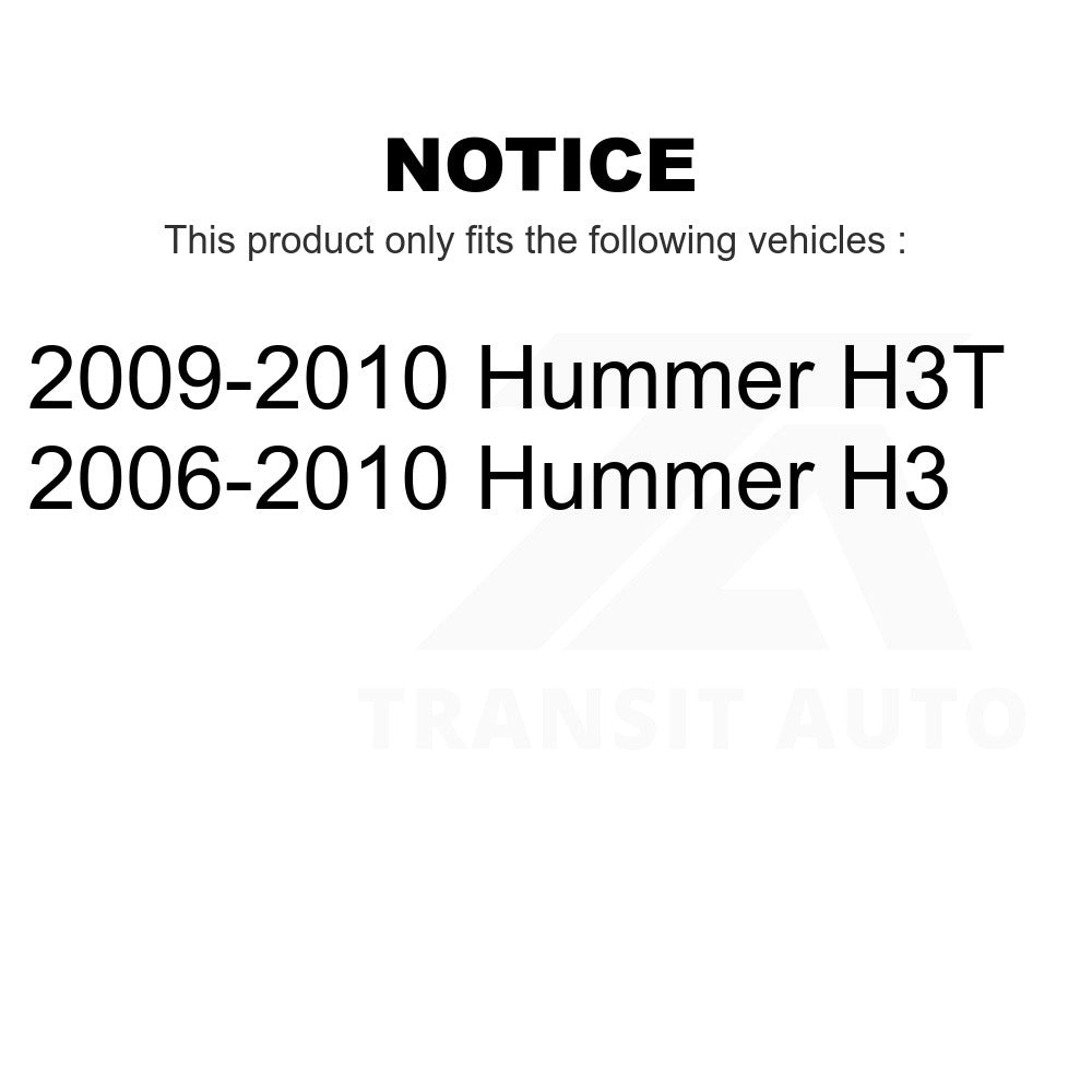 Paire de rotors de frein à disque arrière pour Hummer H3 H3T 