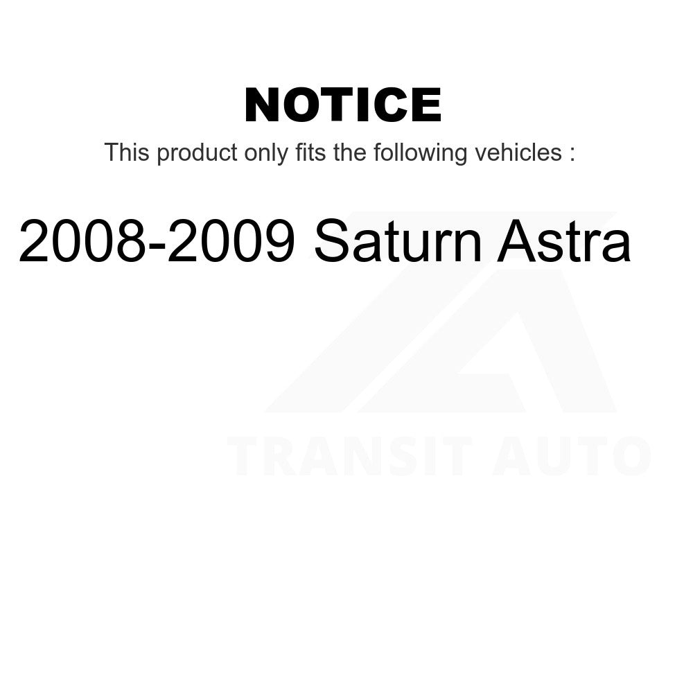 Paire de disques de frein à disque arrière pour Saturn Astra 2008-2009 