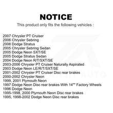 Load image into Gallery viewer, Rear Disc Brake Rotors Pair For Chrysler PT Cruiser Dodge Neon Sebring Stratus