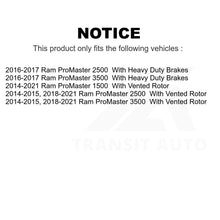 Load image into Gallery viewer, Rear Disc Brake Rotors Pair For Ram ProMaster 1500 2500 3500