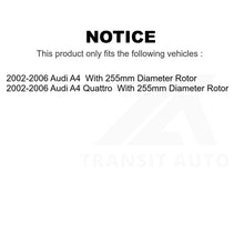 Load image into Gallery viewer, Rear Brake Rotors Pair For 2002-2006 Audi A4 Quattro With 255mm Diameter Rotor