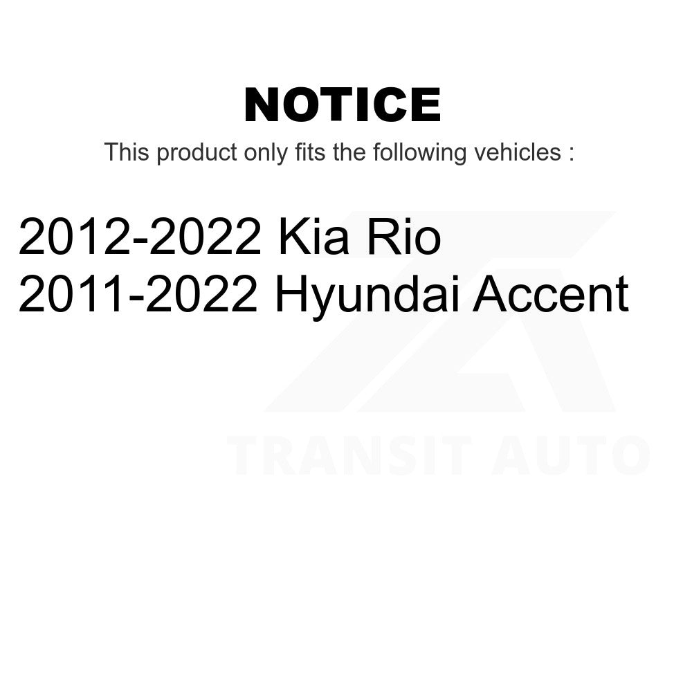 Paire de rotors de frein à disque arrière pour Hyundai Accent Kia Rio 