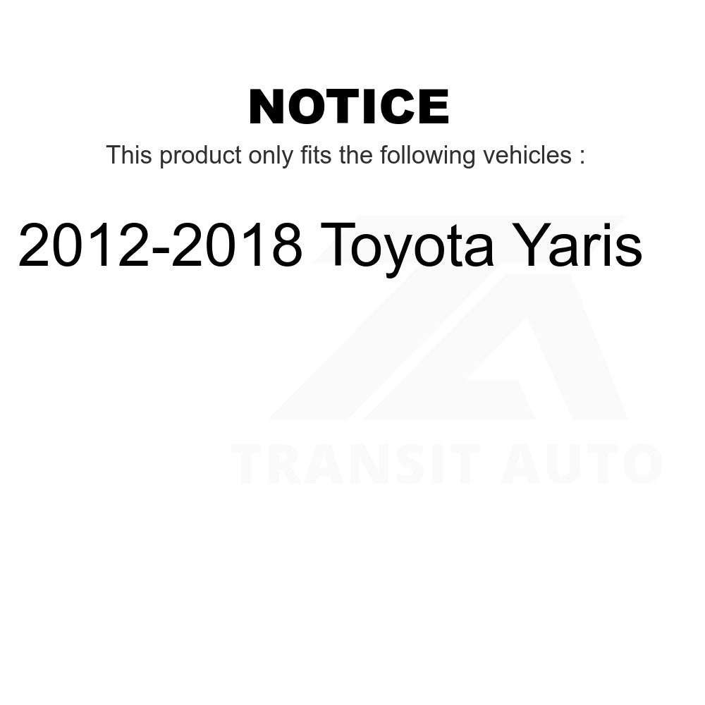 Paire de rotors de frein à disque arrière pour Toyota Yaris 2012-2018 