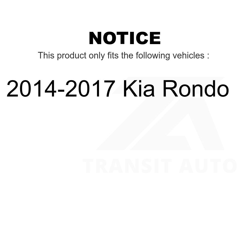 Rear Disc Brake Rotors Pair For 2014-2017 Kia Rondo