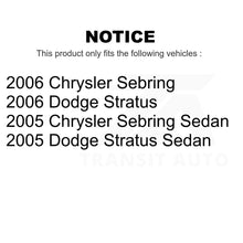 Charger l&#39;image dans la galerie, Kit de rotors de frein à disque avant et arrière, pour Chrysler Sebring Dodge Stratus 