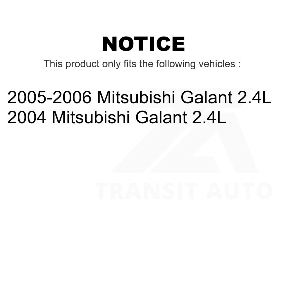 Kit de rotors de frein à disque avant et arrière pour Mitsubishi Galant 2004-2006 2,4 l 