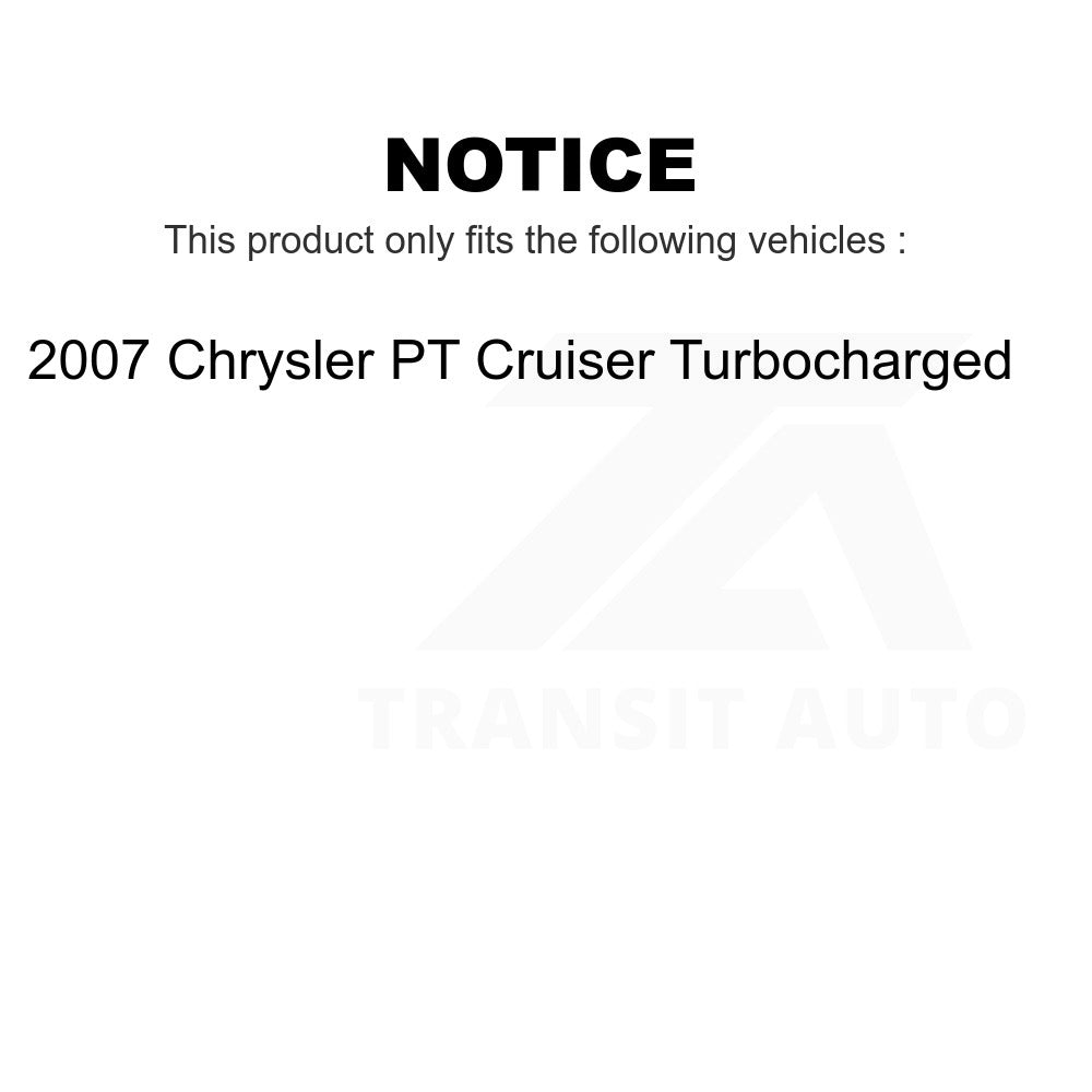 Kit de rotors de frein à disque avant et arrière pour Chrysler PT Cruiser turbocompressé 2007 