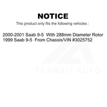 Charger l&#39;image dans la galerie, Front Rear Disc Brake Rotors Kit For Saab 9-5