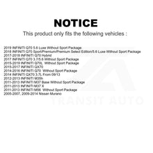 Charger l&#39;image dans la galerie, Front Rear Brake Rotor Kit For Nissan Murano INFINITI M37 QX70 Q70 Q70L M56 M35h