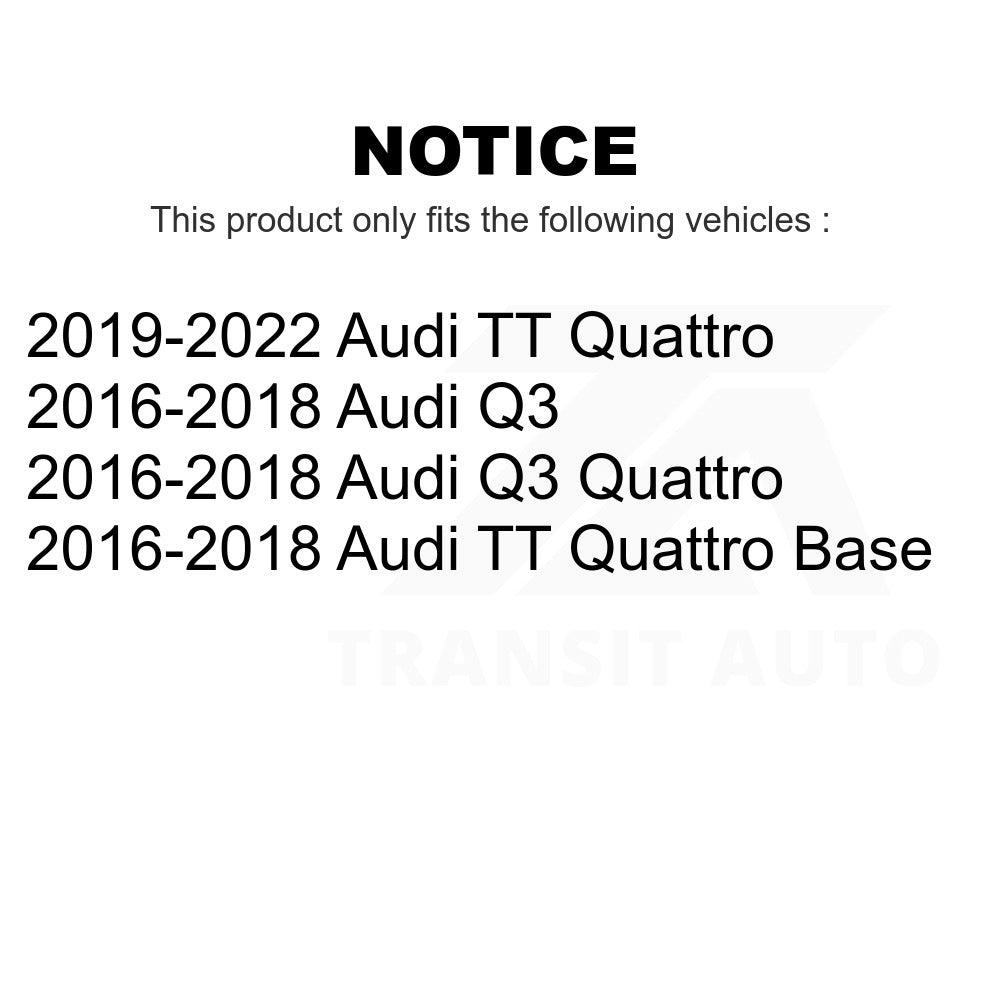 Front Rear Disc Brake Rotors Kit For Audi Q3 Quattro TT