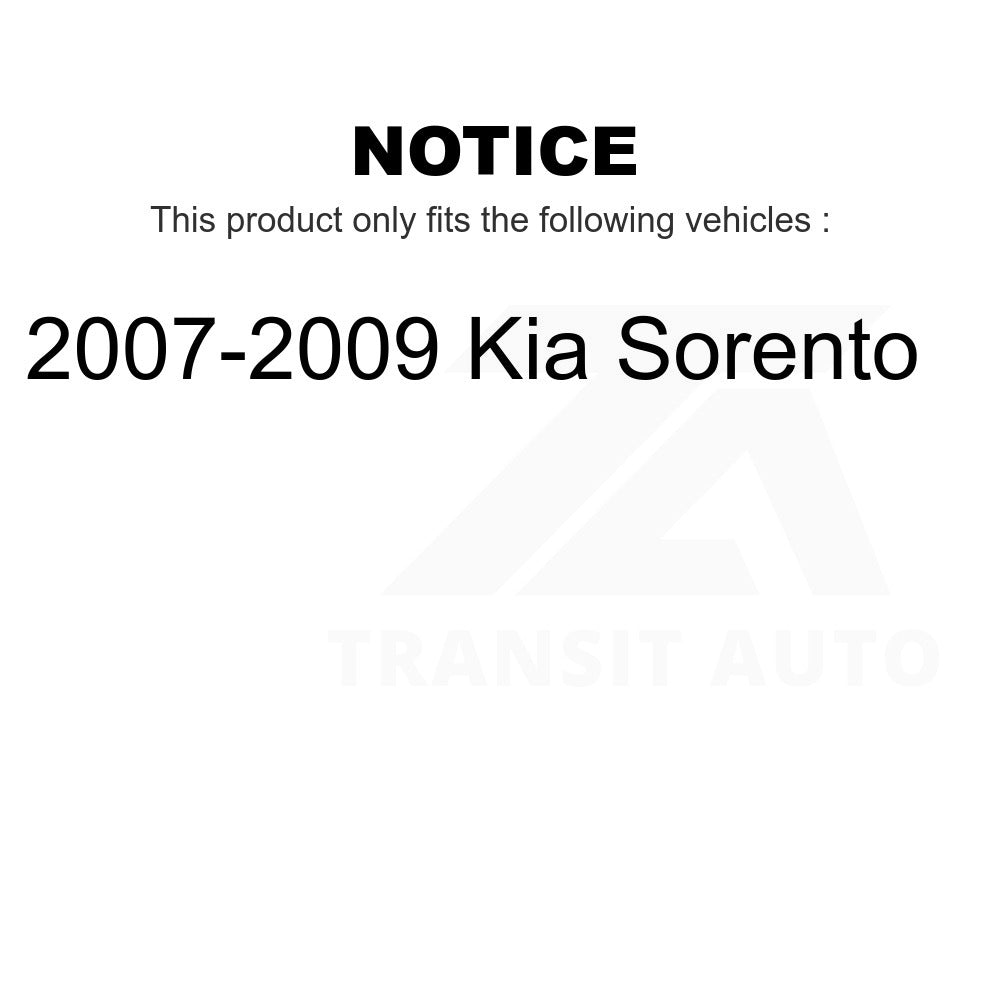 Front Rear Disc Brake Rotors Kit For 2007-2009 Kia Sorento