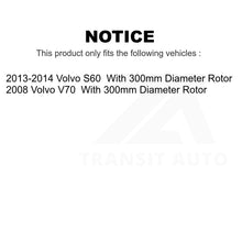 Load image into Gallery viewer, Front Rear Disc Brake Rotors Kit For Volvo S60 V70 With 300mm Diameter Rotor