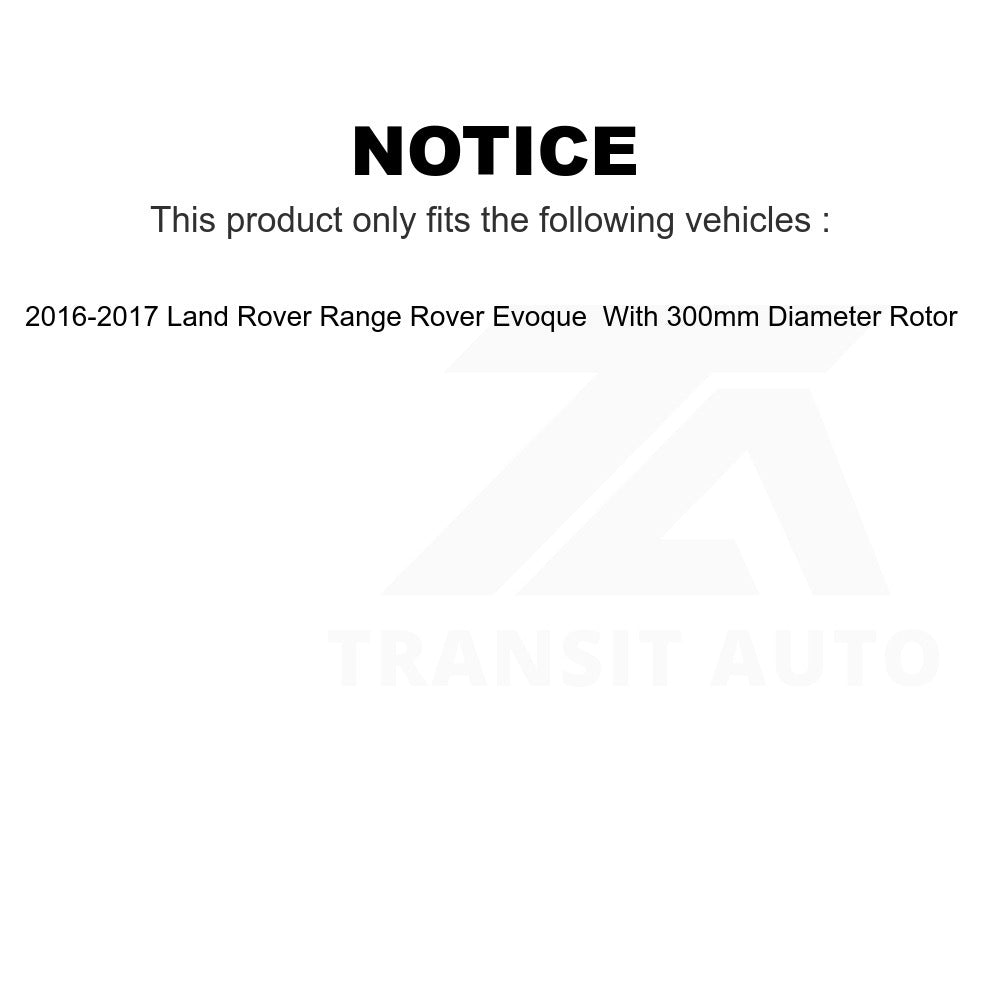 Front Rear Brake Rotor Kit For Land Rover Range Evoque With 300mm Diameter