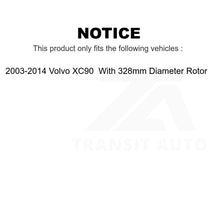 Load image into Gallery viewer, Front Rear Brake Rotors Kit For 2003-2014 Volvo XC90 With 328mm Diameter Rotor