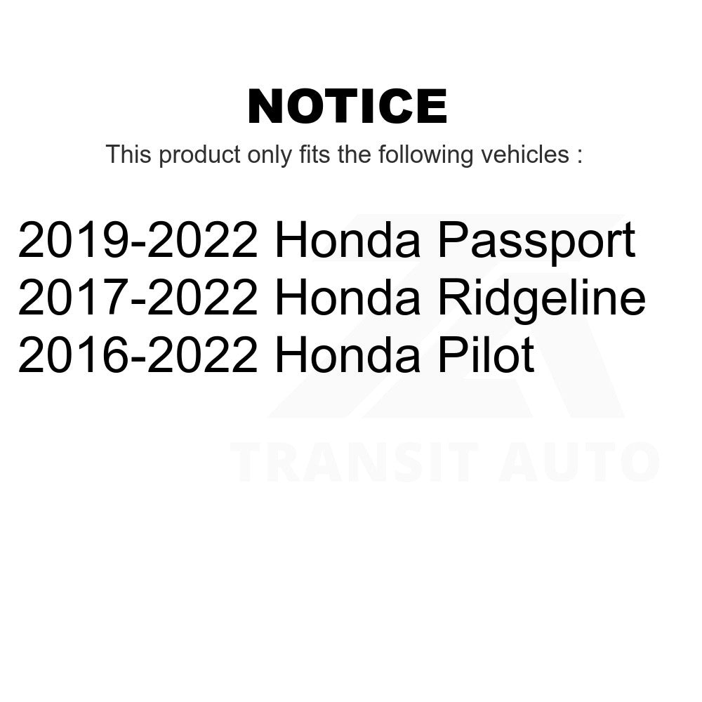 Front Rear Disc Brake Rotors Kit For Honda Pilot Ridgeline Passport