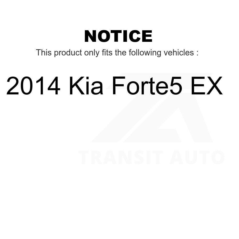 Front Rear Disc Brake Rotors Kit For 2014 Kia Forte5 EX