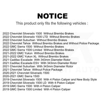 Charger l&#39;image dans la galerie, Front Brake Rotors Pair For Chevrolet Silverado 1500 GMC Sierra LD Limited Tahoe