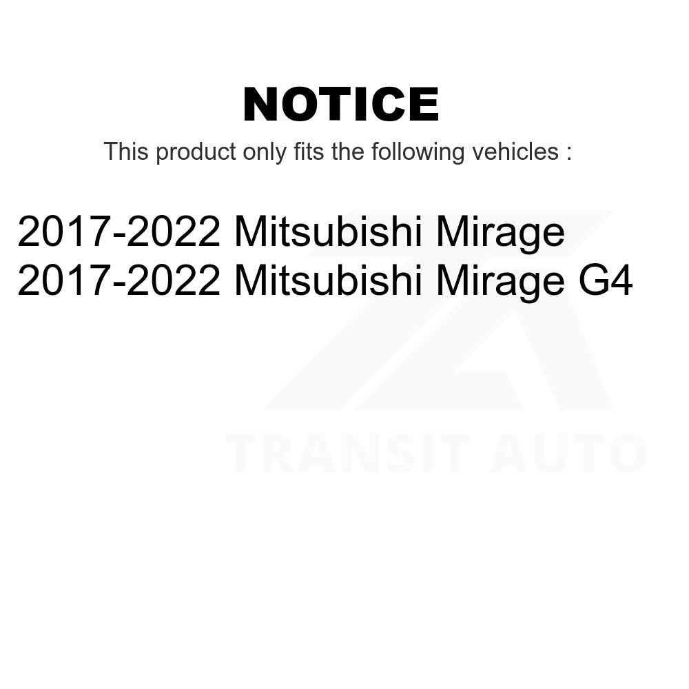 Front Disc Brake Rotors Pair For 2017-2022 Mitsubishi Mirage G4