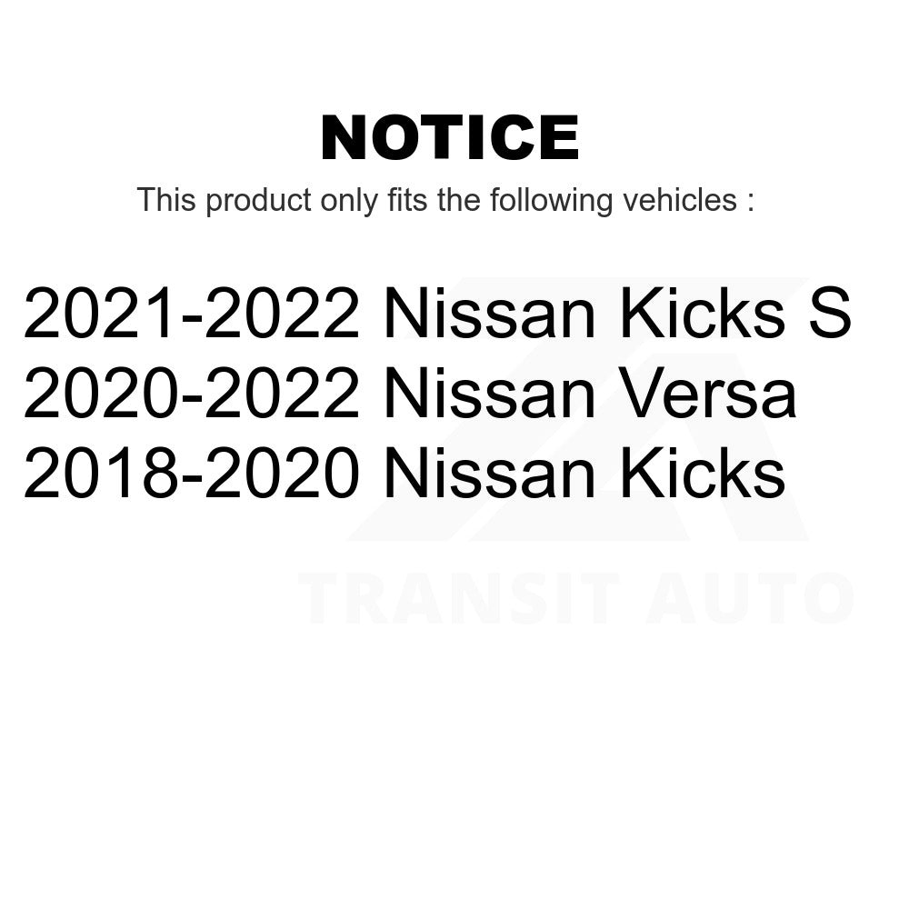 Front Disc Brake Rotors Pair For Nissan Kicks Versa