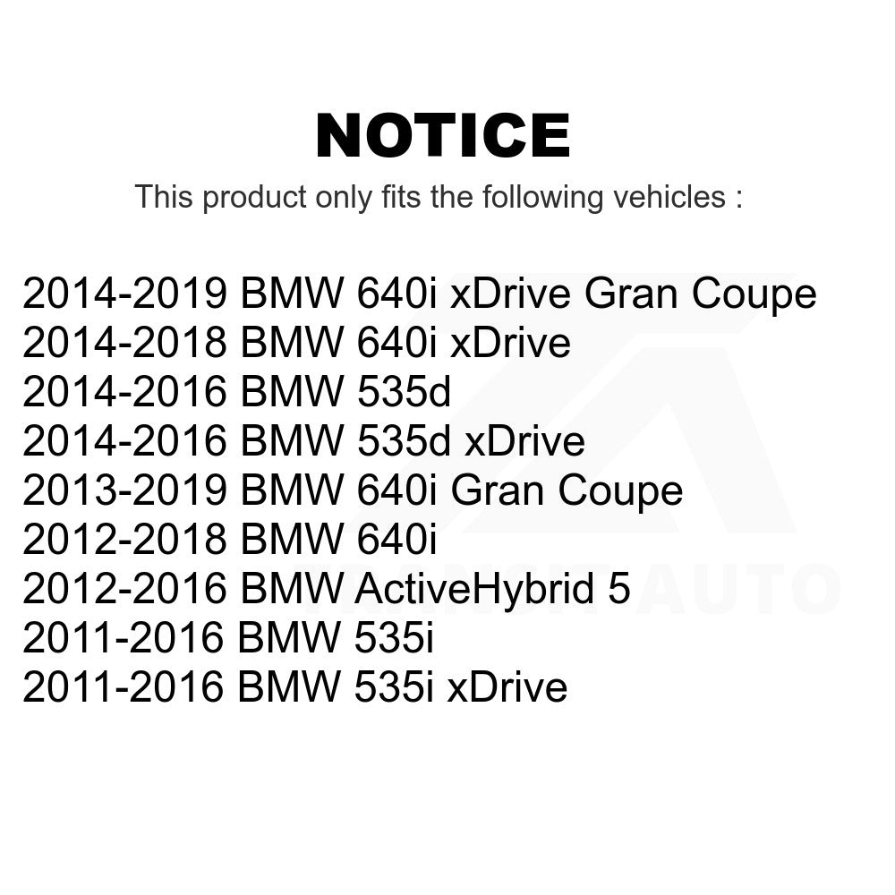 Front Brake Rotors Pair For BMW 535i xDrive 640i Gran Coupe 535d ActiveHybrid 5