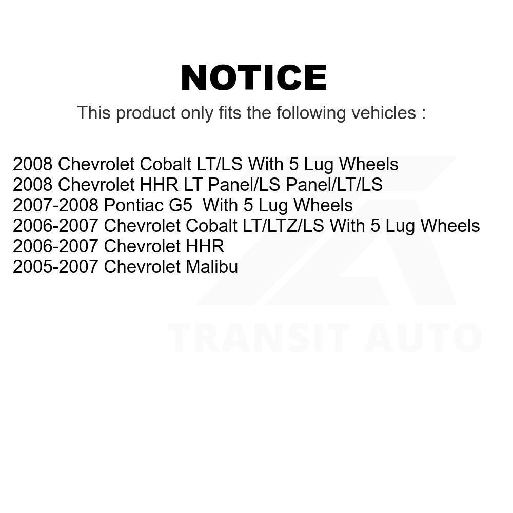 Rear Brake Drums Pair For Chevrolet Cobalt Malibu HHR Pontiac G5