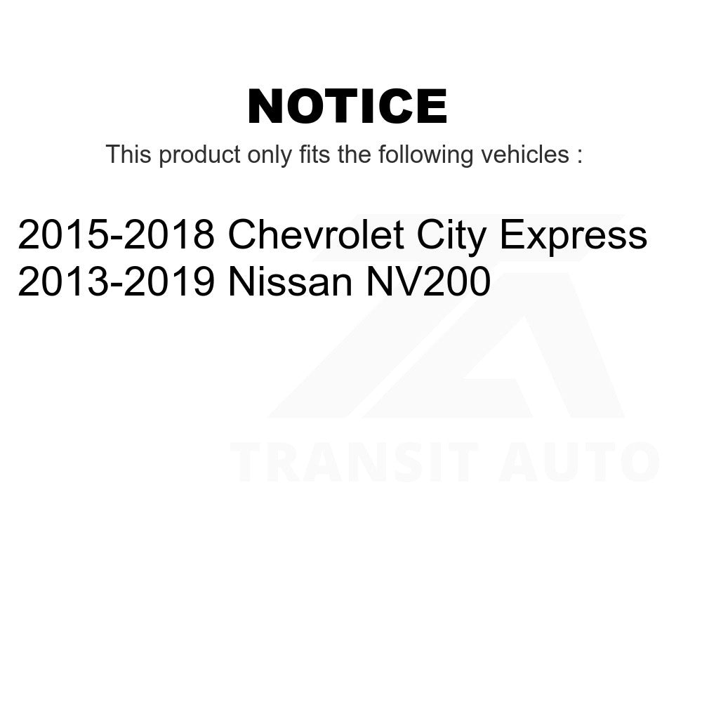 Rear Brake Drums Pair For Nissan NV200 Chevrolet City Express