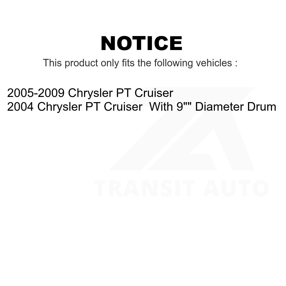 Rear Brake Drums Pair For Chrysler PT Cruiser