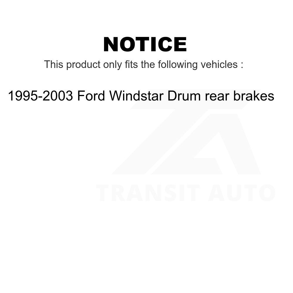 Rear Brake Drums Pair For 1995-2003 Ford Windstar Drum rear brakes