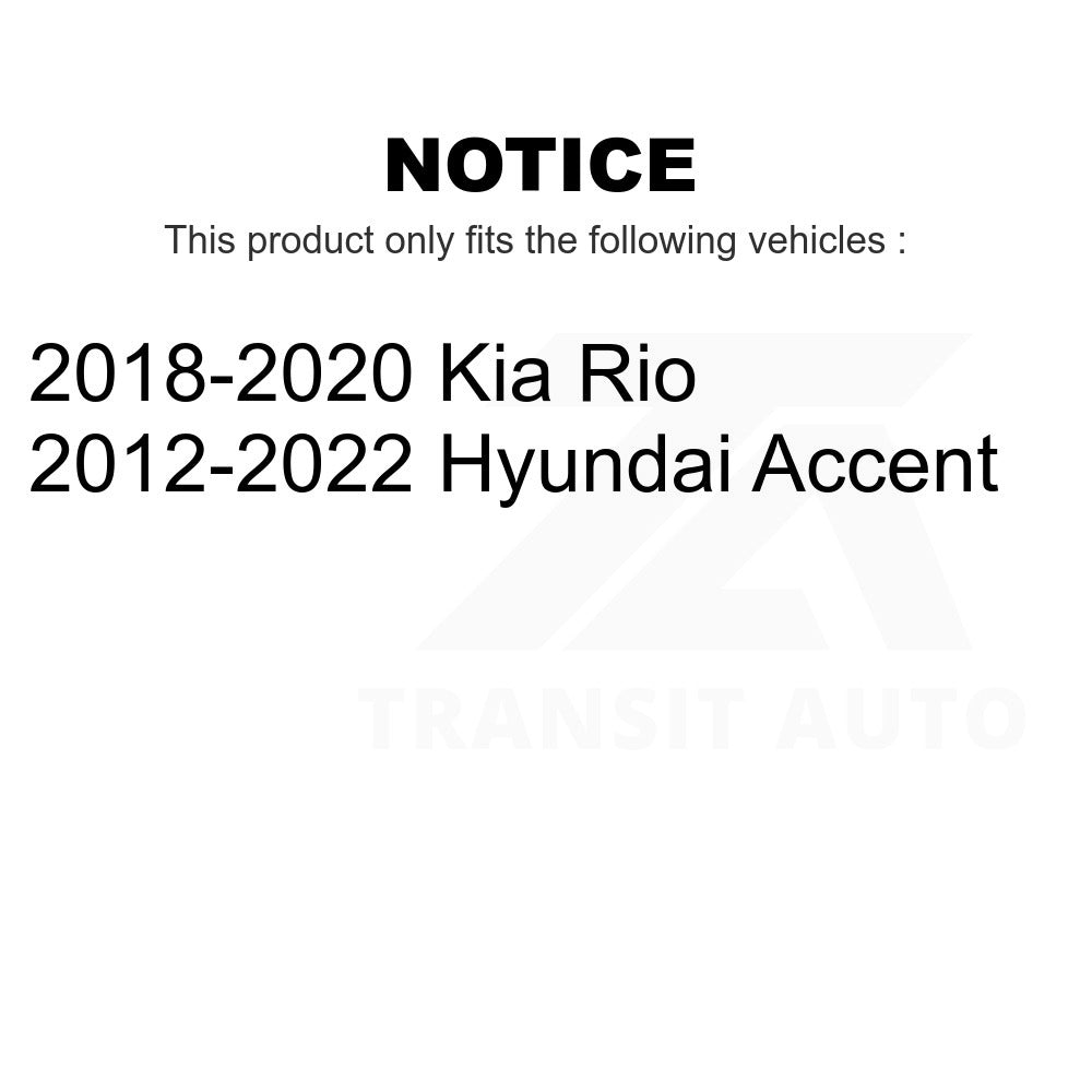 Rear Brake Drums Pair For Hyundai Accent Kia Rio