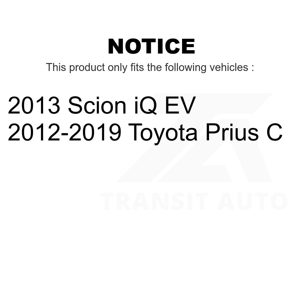 Rear Brake Drums Pair For Toyota Prius C Scion iQ