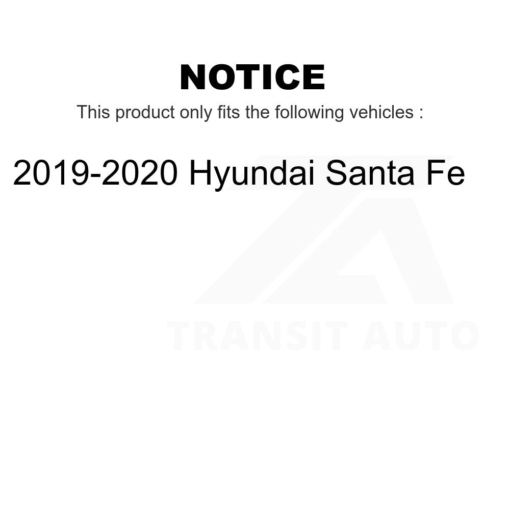 Front Rear Disc Brake Rotors Kit For 2019-2020 Hyundai Santa Fe