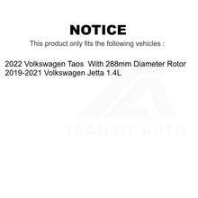 Load image into Gallery viewer, Front Rear Disc Brake Rotors Kit For Volkswagen Jetta Taos