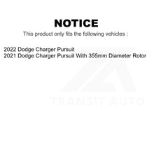 Charger l&#39;image dans la galerie, Kit de rotors de frein à disque avant et arrière, pour Dodge Charger Pursuit 