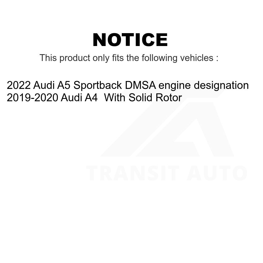 [Front+Rear] 2022 Audi A5 Sportback DMSA engine designation Premium OE Brake Rotor Kits For Max Braking