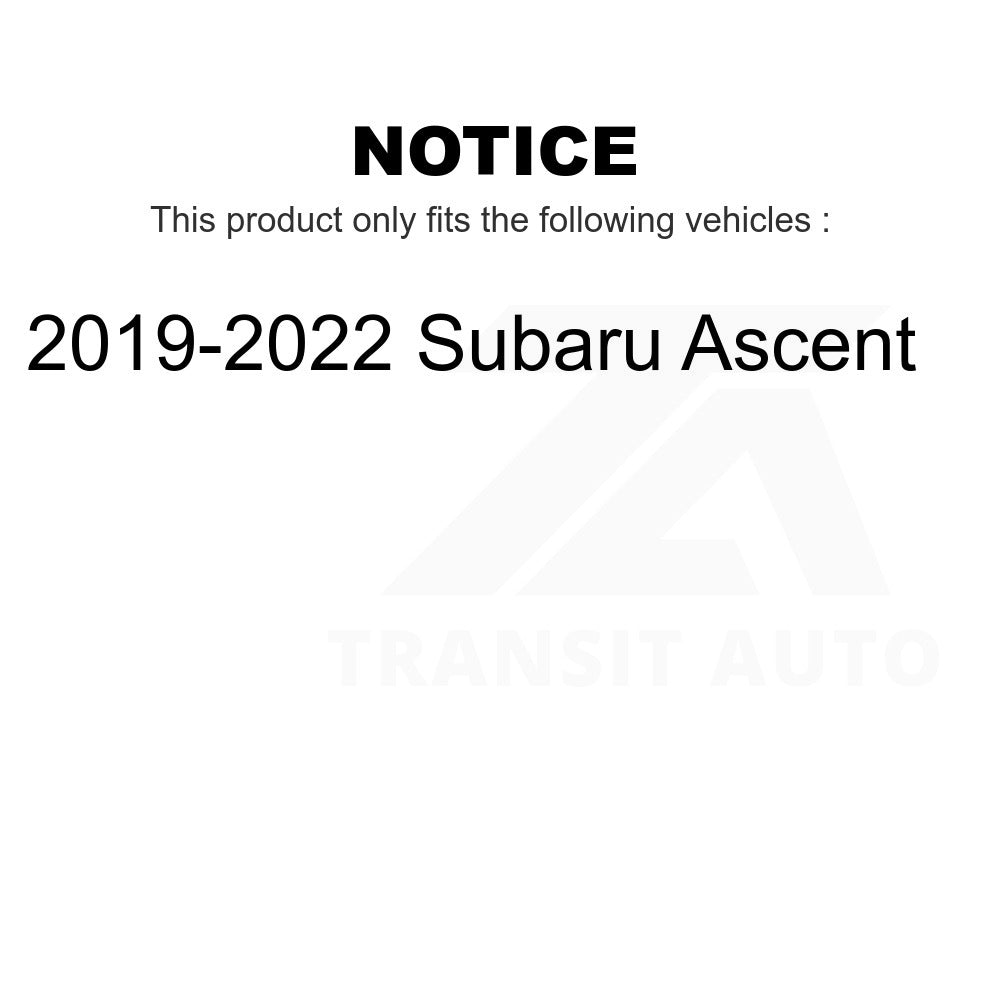 Paire de disques de frein à disque avant pour Subaru Ascent 2019-2022 