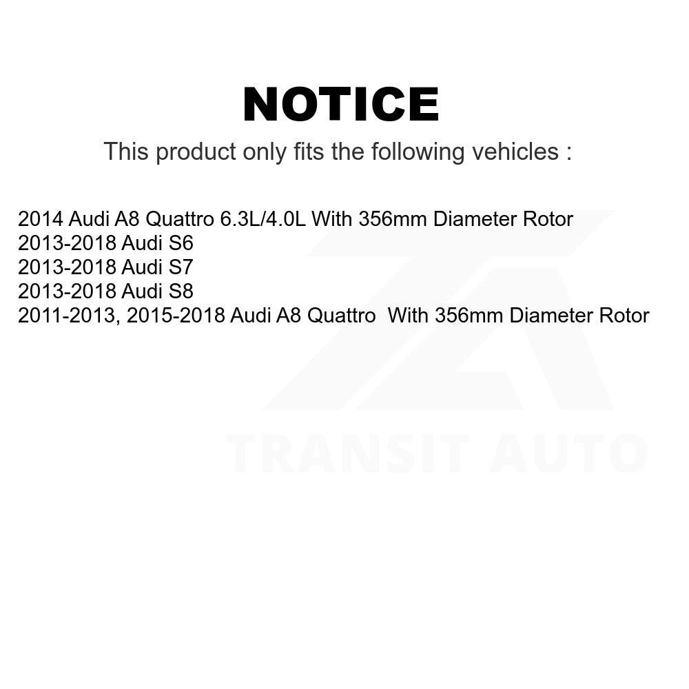 Rear Disc Brake Rotors Pair For Audi A8 Quattro S6 S7 S8