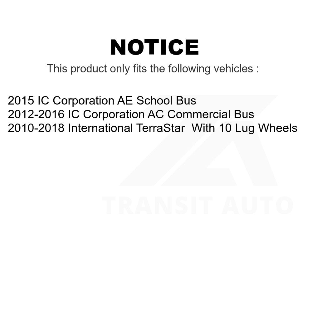 Front Rear Brake Rotors Kit For International IC Corporation TerraStar AE School