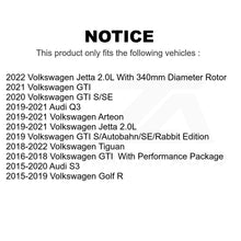 Charger l&#39;image dans la galerie, Front Brake Rotor Ceramic Pad Kit For Volkswagen Tiguan Jetta GTI Audi Golf R S3
