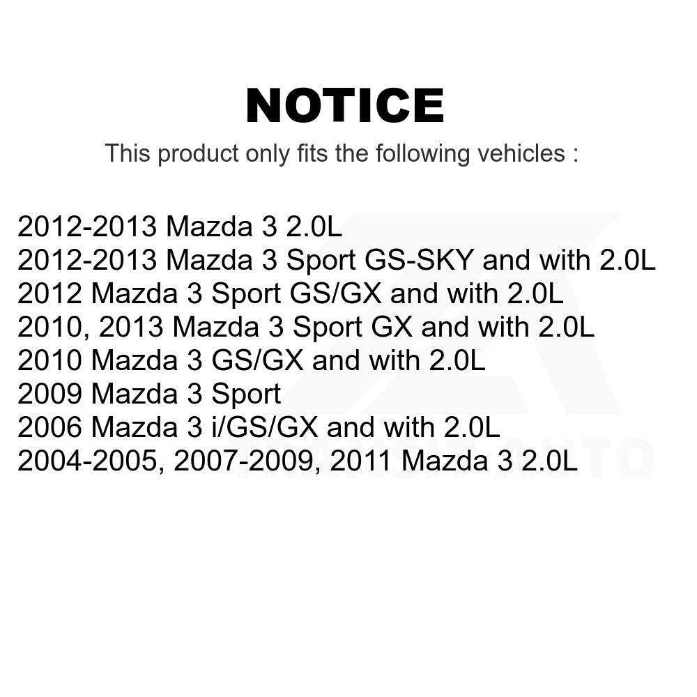 Front Disc Brake Rotors And Ceramic Pads Kit For Mazda 3 Sport