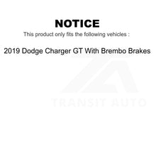 Charger l&#39;image dans la galerie, Front Brake Rotor &amp; Ceramic Pad Kit For 2019 Dodge Charger GT With Brembo Brakes