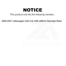 Charger l&#39;image dans la galerie, Front Brake Rotors Ceramic Pad Kit For Volkswagen Golf With 288mm Diameter Rotor