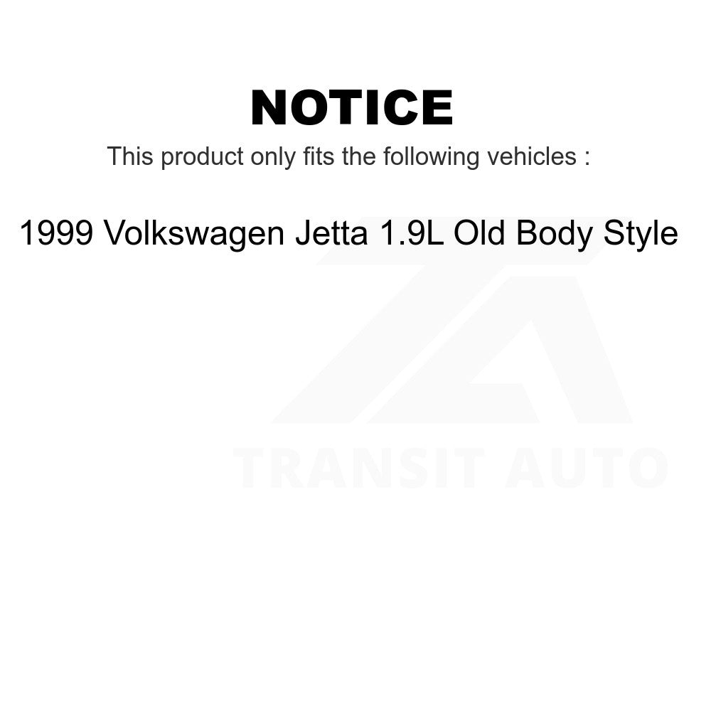 Front Brake Rotors Ceramic Pad Kit For 1999 Volkswagen Jetta 1.9L Old Body Style