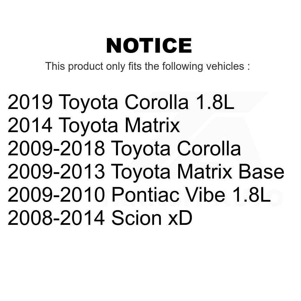 Front Brake Rotor And Ceramic Pad Kit For Toyota Corolla Scion xD Matrix Pontiac