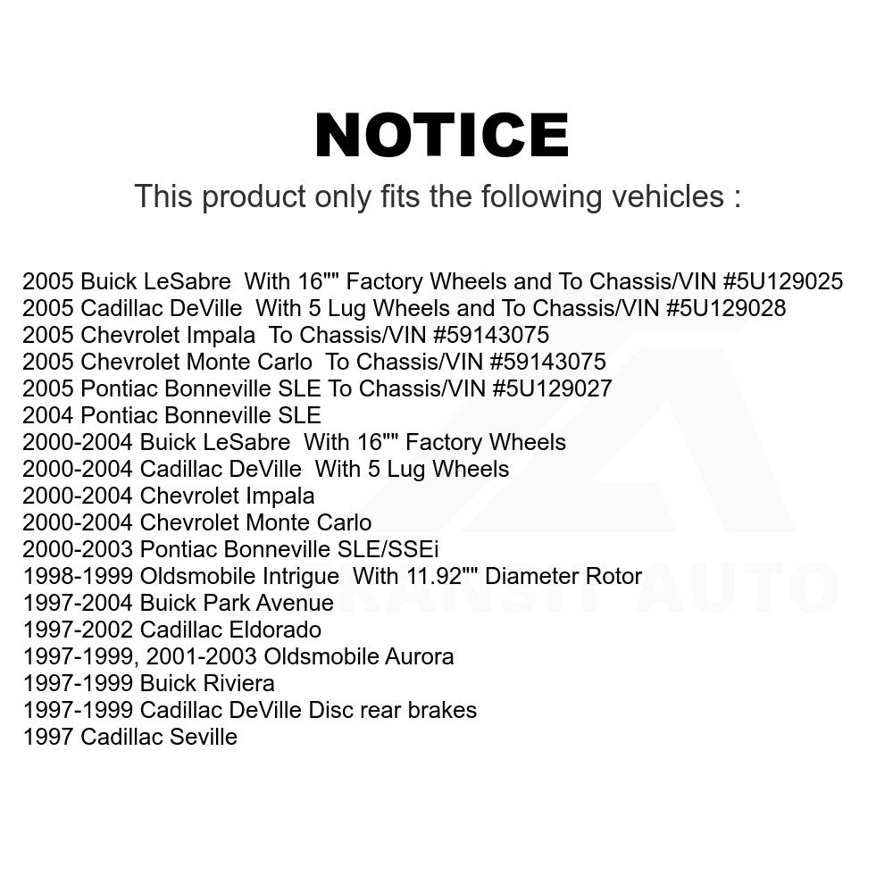 Front Brake Rotors & Ceramic Pad Kit For Chevrolet Buick Impala LeSabre Cadillac