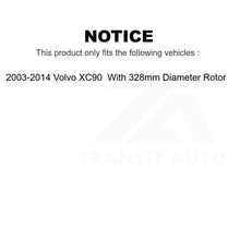 Load image into Gallery viewer, Front Brake Rotor Ceramic Pad Kit For 03-14 Volvo XC90 With 328mm Diameter